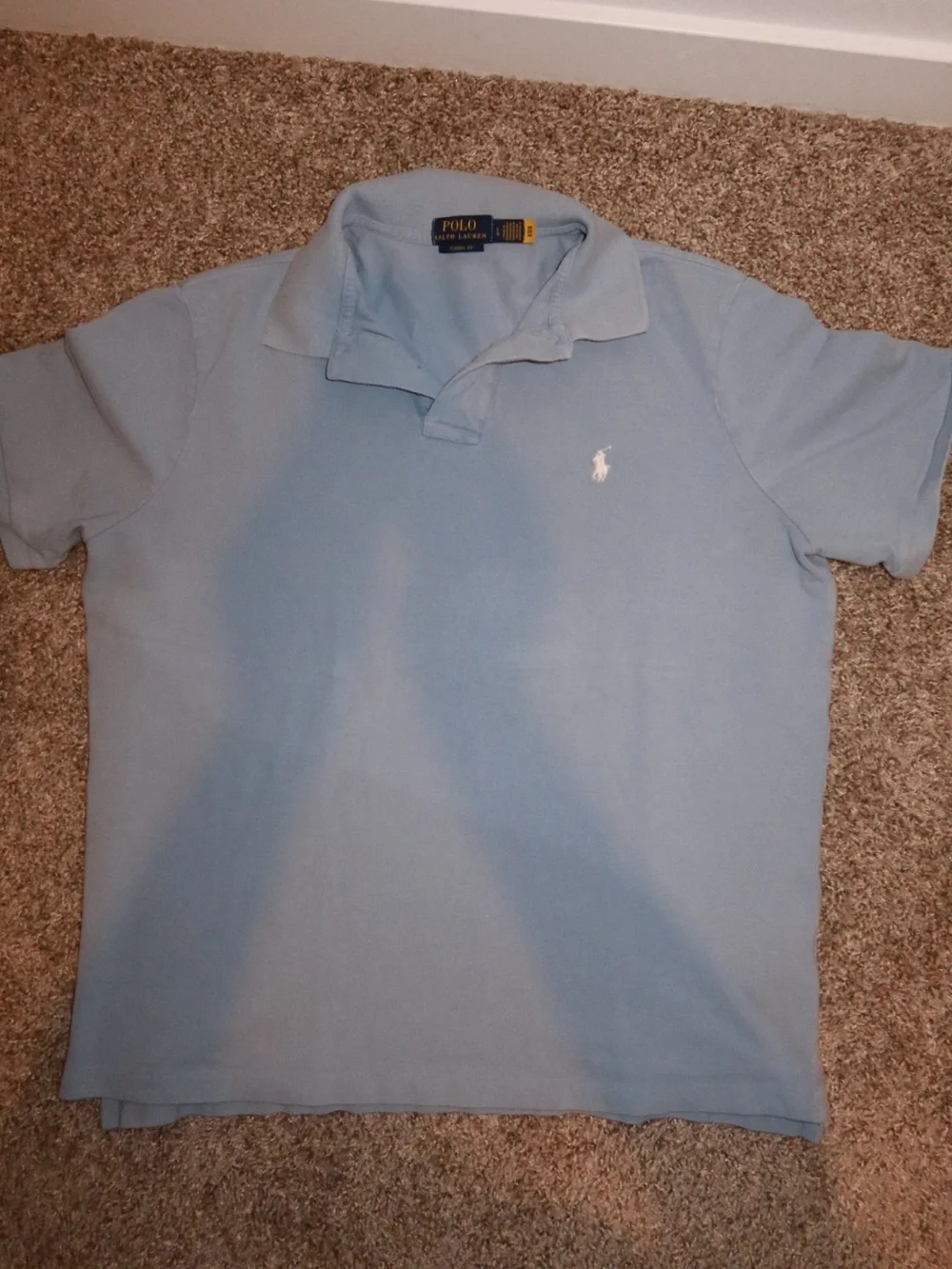 Ralph Lauren Polo Shirt in Light Blue with White Pony